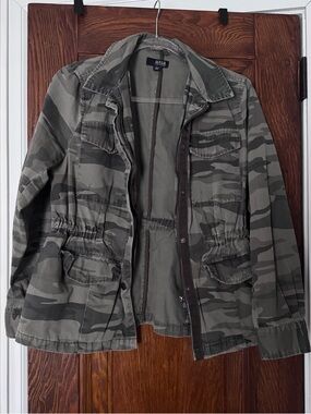 a.n.a Camo Utility Jacket in Olive Green size M